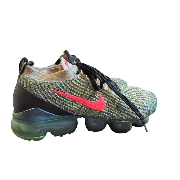 Nike Air VaporMax Women's Sz 7 Flyknit 3 White‎ Hyper Turquoise Athletic Shoes - Picture 10 of 12